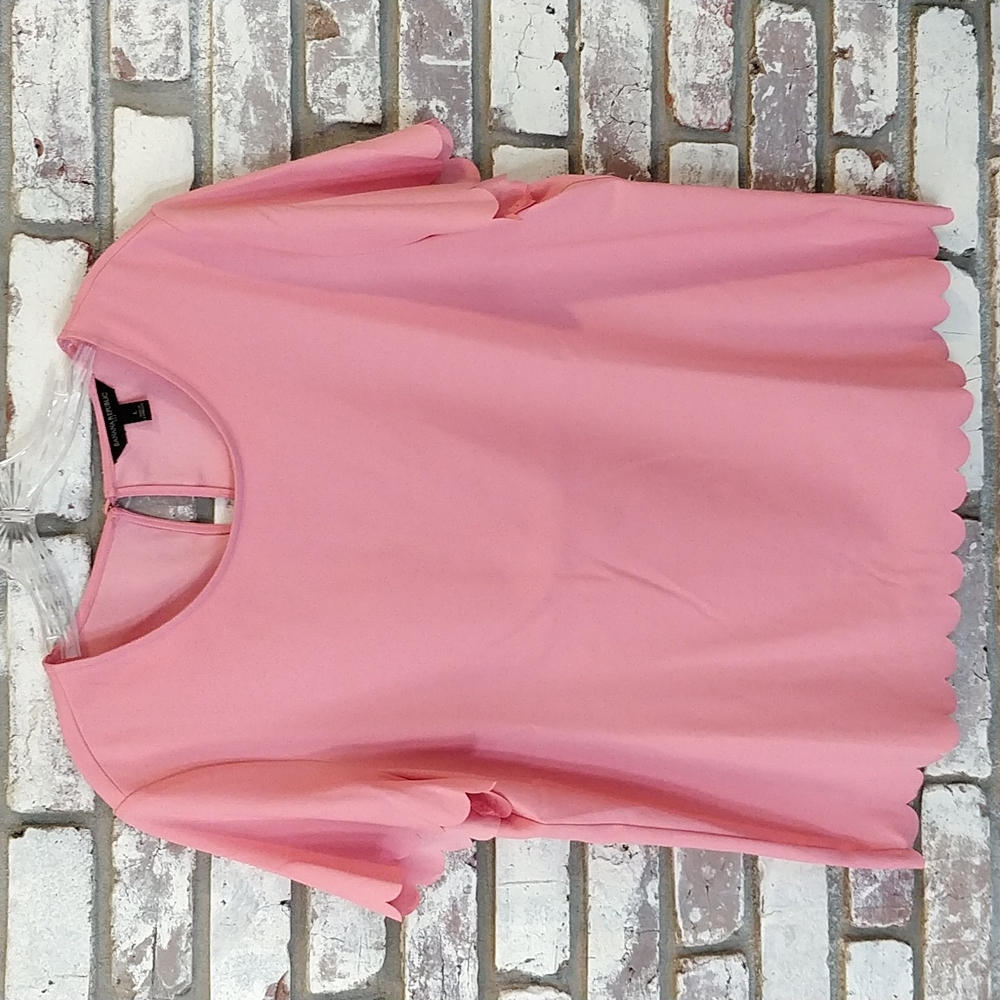 Banana Republic Factory Pink Scallop Top